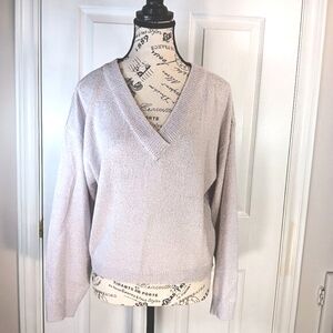 Garage V-Neck Sweater Pullover Knit Lightweight Lilac Purple Women's Size M NWOT